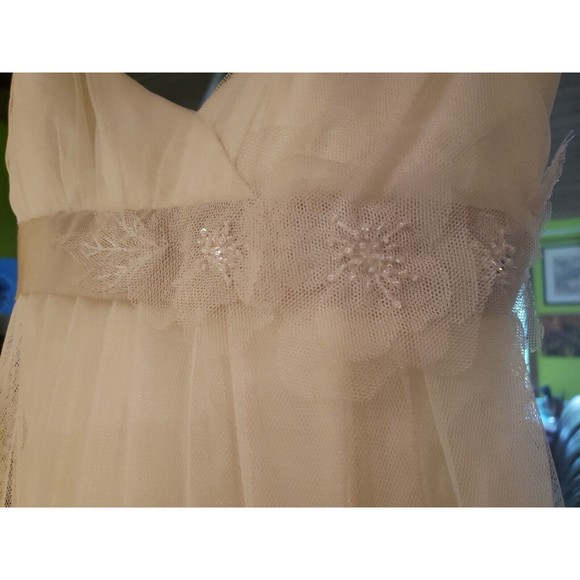 AS IS Watters Wtoo 10302 Sz 8 Bridal Street 32b Wedding Dress ivory english net - Picture 2 of 12